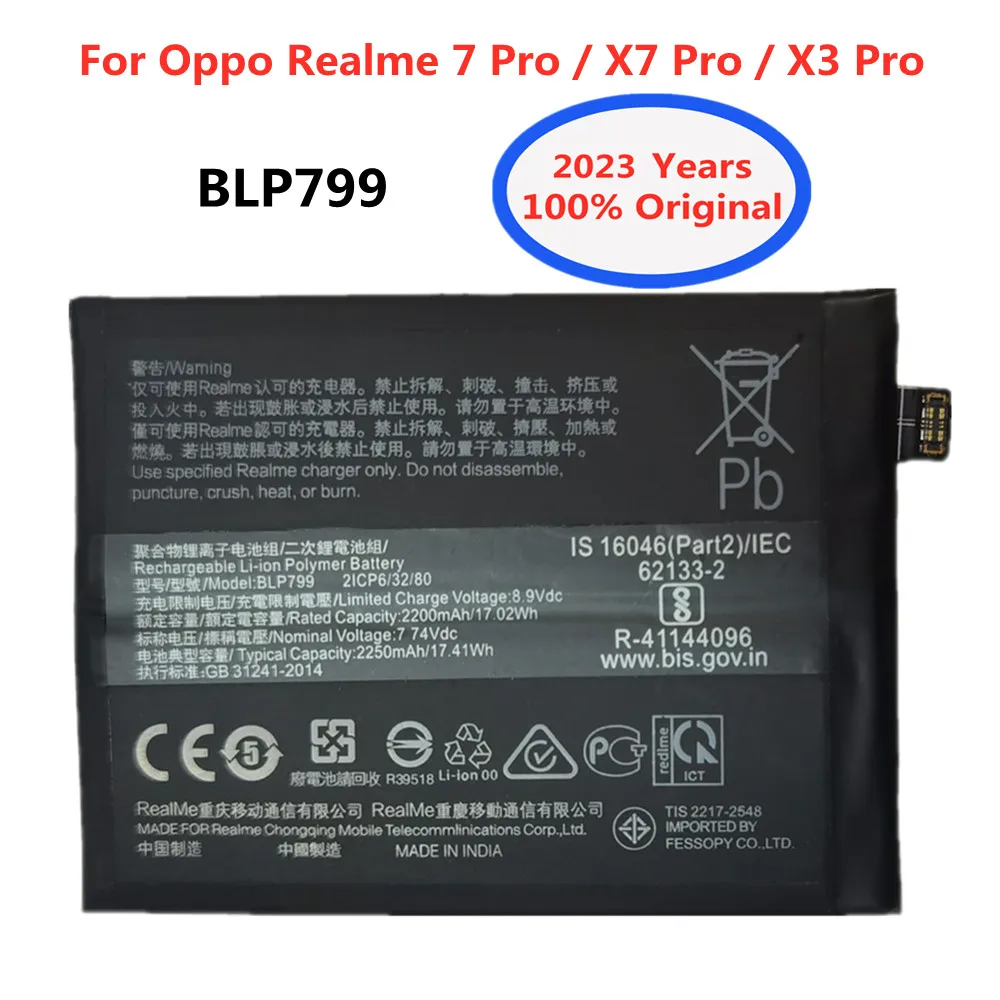 Na Sklade Najnovšie Výrobné OPPO BLP799 Batérie Pre Oppo Realme 7 X7 X3 Pro Realme7 Pro RMX2170 Telefón Náhradné Batérie 4500mAh