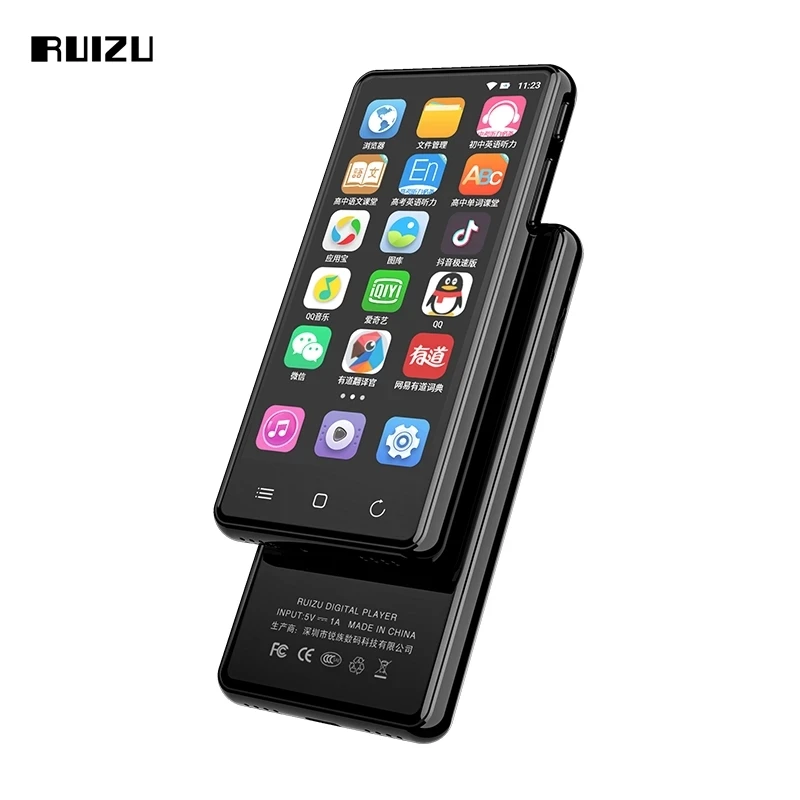 RUIZU H8 WIFI Android MP3 prehrávač BT V5.0 Dotykový Displej 4.0 inch 16GB hudba mp3 prehrávač s Reproduktor,FM,E-book,Nahrávanie Videa