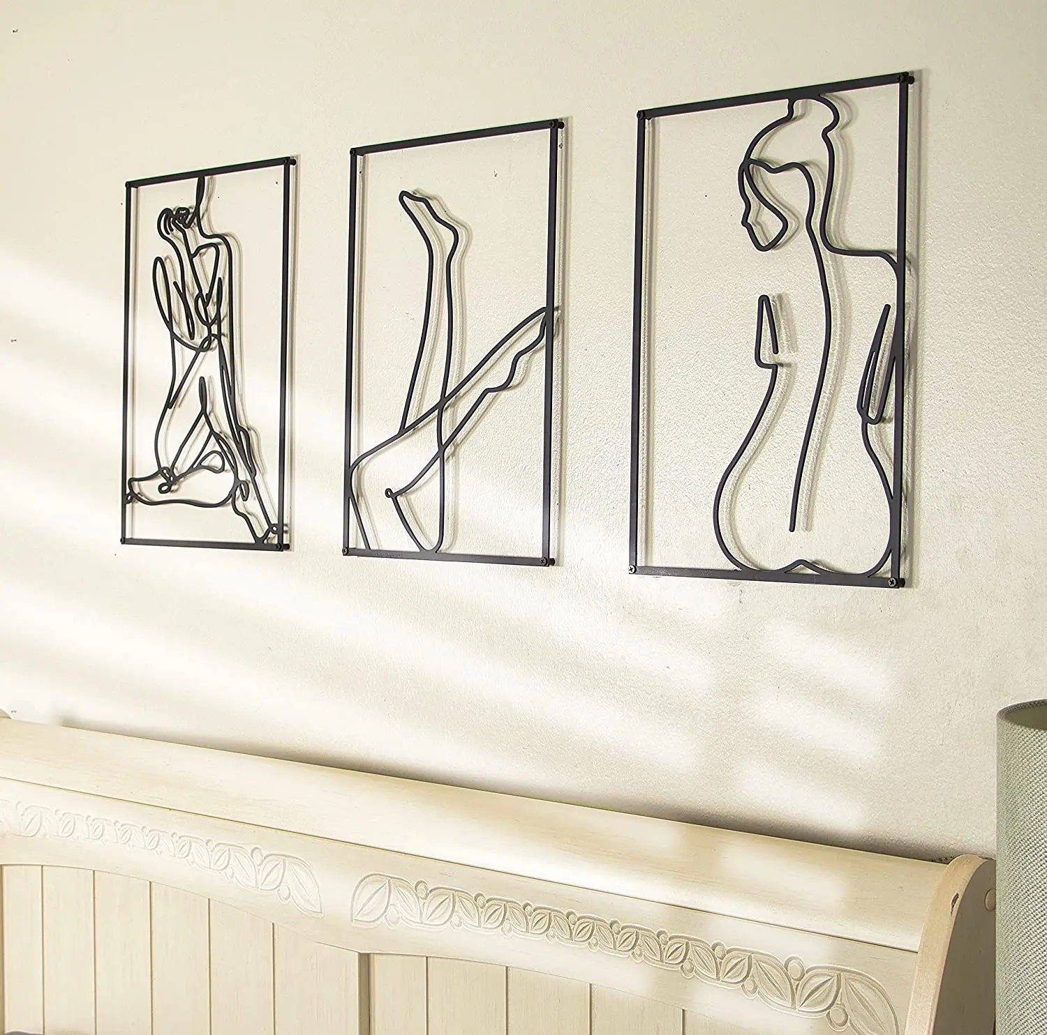 45x30cm Abstraktné Žena Jednom Riadku Železa Nástenné Závesné Kovové Nástenné Art Minimalistický Maľba Dekorácií pre Obývacej Izby, Spálne, spoločenská Miestnosť