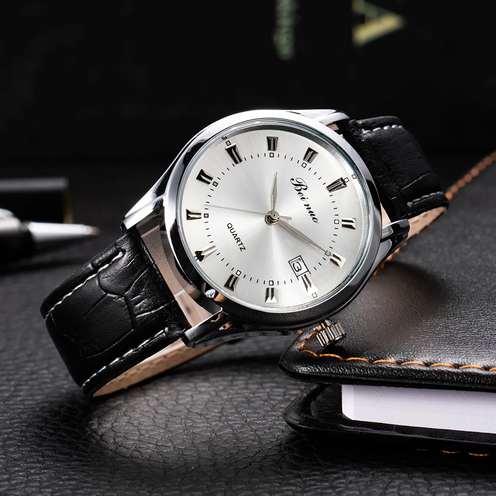 Nové Módne Mužov Sledovať 2023 Top Značky Luxus Slávneho Náramkové hodinky Muž Hodiny Kožené Analóg Quartz Náramok reloj mujer relogio
