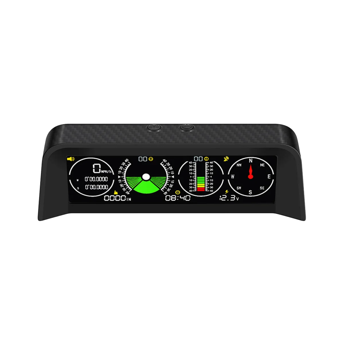 X90 Auto Elektronické Digitálne GPS Tachometer Head-Up Display Tilt Meter Výškomer, Kompas Auto Úrovni Sklon Balancer