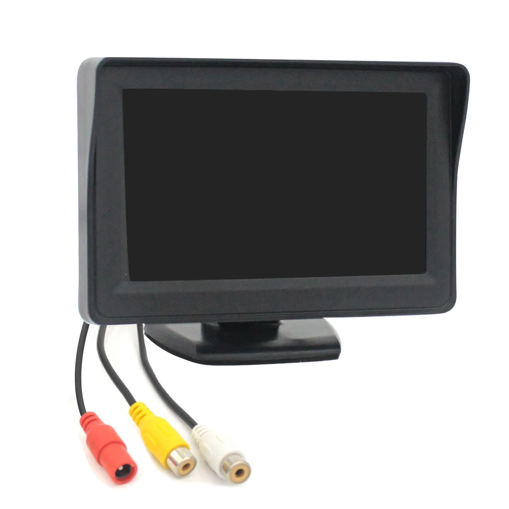 MEKEDE TFT Farebný LCD Displej Auto Sledovať Parkovanie Pomoci Podpora vozidla parkovacia Kamera 2x Video Vstup 4.3