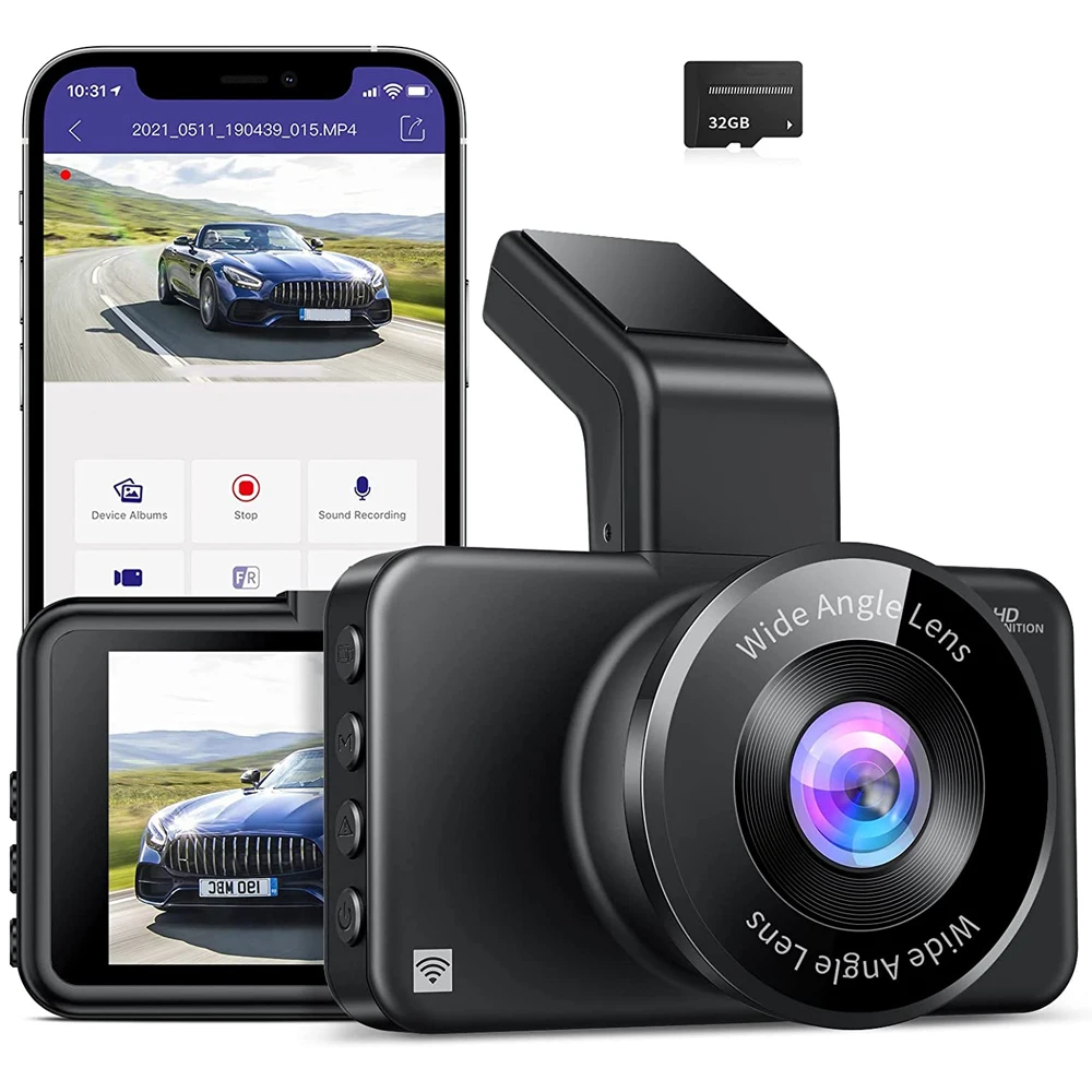 Navifly WIFI Auto Video Dash Kamera DVR G Senzor Nočné Videnie Parkovanie Monitor HD 1080P LED GPS Vodotesný, Anti-fog Car Camera DVR